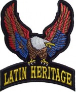 latin heritage patch patch with puerto rico and american flag