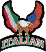 italian eagle patch patch with italian and american flags on eagle