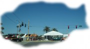 Here is how the weather was on Friday at the official opening of Daytona Bike Week.  Took this photo waiting to make a turn on to Beach Street. Lots of Vendors there to see.