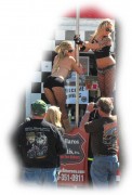 good from far, far from good. Gals shaking their booties at a bar on main street