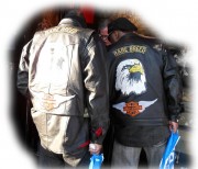 These guys had some massive eagle patches on the back of their vests