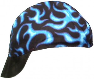 Blue Tribal Welder Cap