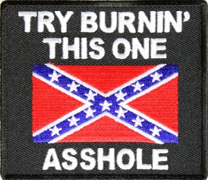 Burning Confederate Flag