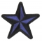 Blue Black Star Patch | Embroidered Patches Blue Star Patch