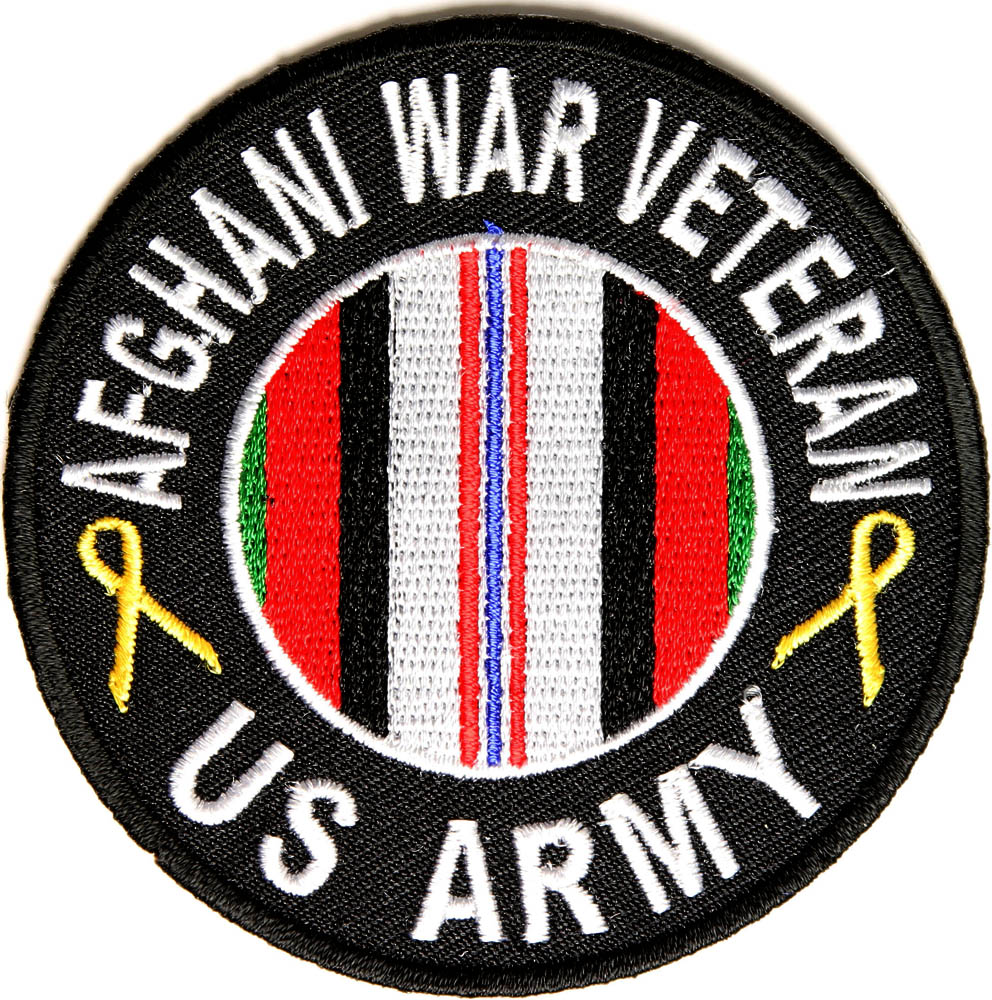 Afghani War Veteran US Army Round Patch US Military Veteran Patches