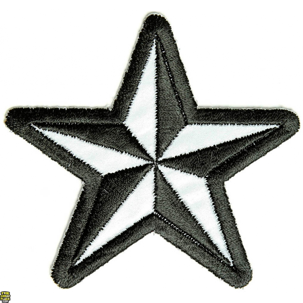 Reflective Nautical Star Patch Embroidered Patches