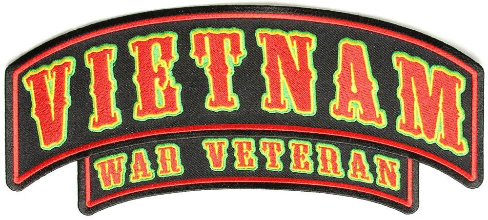 Vietnam War Veteran Rocker Large | US Military Vietnam Veteran Patches