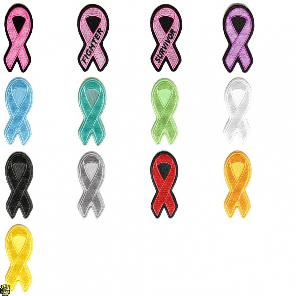 Different Colored Ribbon Patches for Awareness