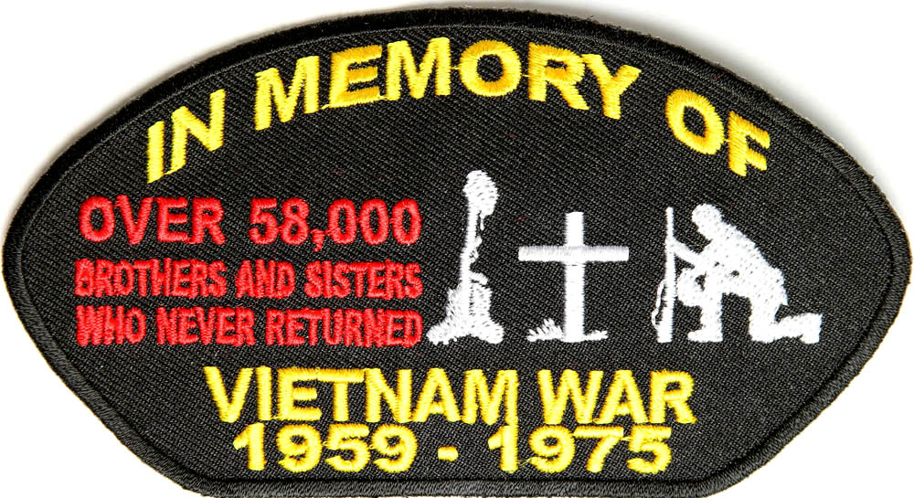 In Memory of Vietnam Patch - Embroidered Iron on
