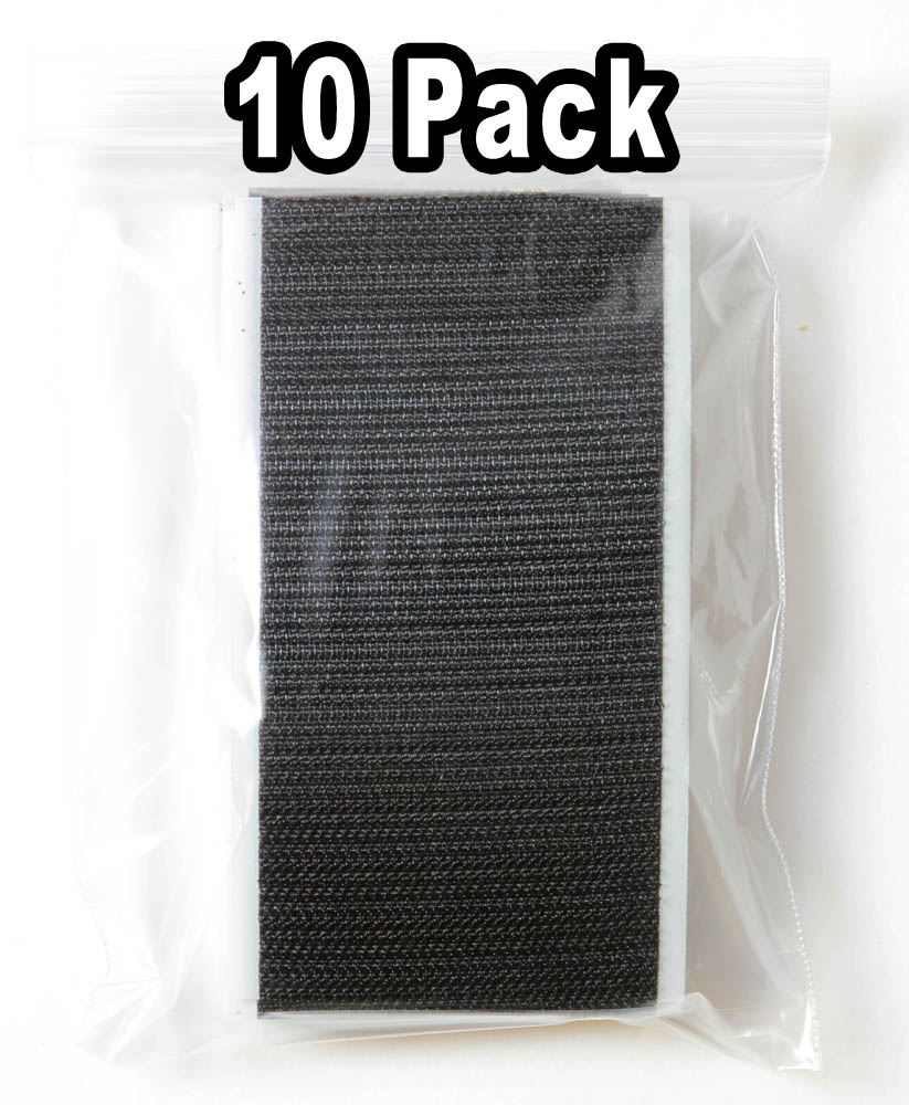 10 Pack 4x2 inch hook and loop Peel and Stick Backing for Patches