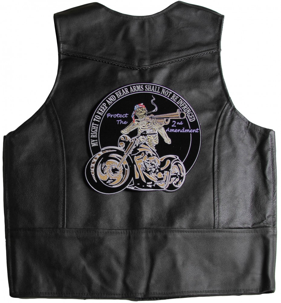 Protect the 2nd Amendment Skeleton Rider Large Patch 2nd Amendment