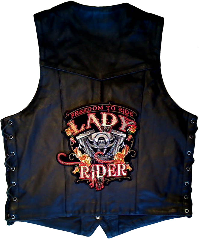 Lady Rider Engine Motorcycle Patch | Embroidered Patches Where To Get Patches Sewn On Leather Vest Near Me
