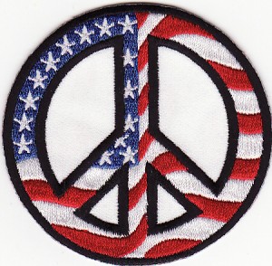 peace US flag Patch