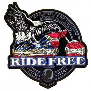 Ride Free American Eagle Patch