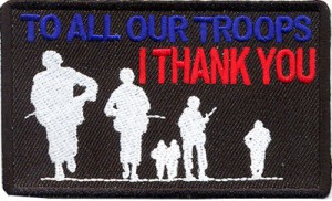 To all our Troops I thank you patch