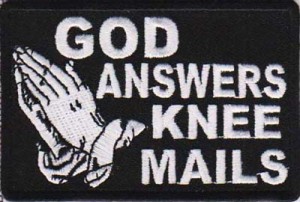 God Answers Knee Mails Patch