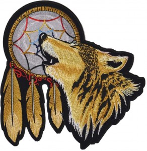 Howling Wolf Dreamcatcher Patch Large
