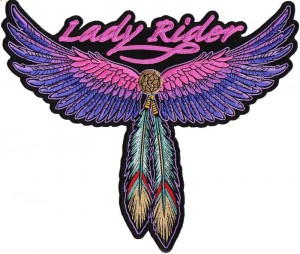 Lady Rider Wings Feather Patch Large