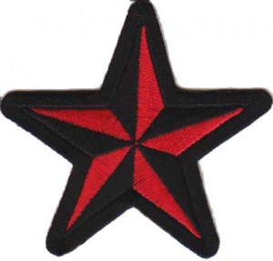 Red Black Star Patch