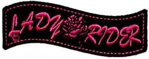 Lady Rider Banner with Rose Patch