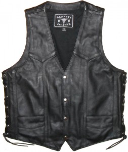 Leather Vest with Gun Pockets