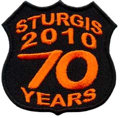 Sturgis 2010 Patch Orange Shield