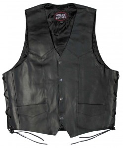 Cheap Black Leather Vest