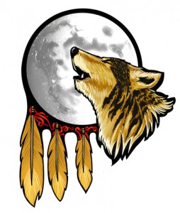 Howling Wolf Moon Sticker