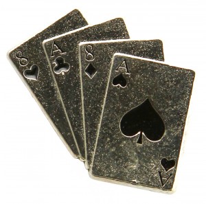 Aces and Eights License Plate Bolt