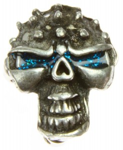 Blue Eye Skull Pin