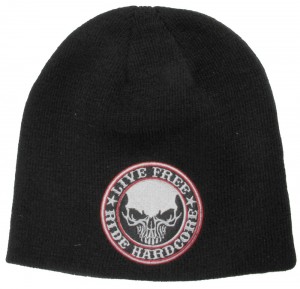 Live Free ride Hard Core Skull Beanie Hat