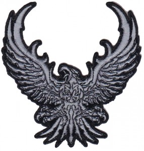 Silver Tribal Eagle Patch