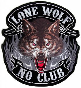 lone wolf no club patch