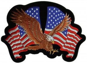 American Flag spread wings patch