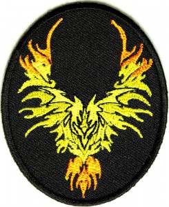 Tribal Flaming Eagle Patch