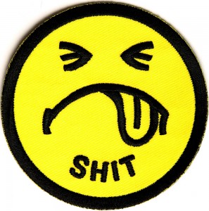 shit smiley face Patch