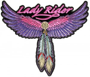 Lady Rider Wings Feather Patch