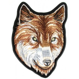 Wolf head patch