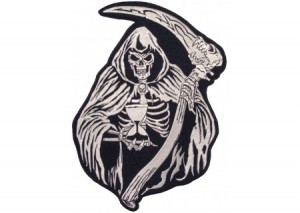 Reaper skull sand clock large patch