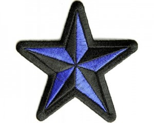 Blue Black Star Patch