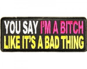 You say I'm a bitch like it's a bad thing patch