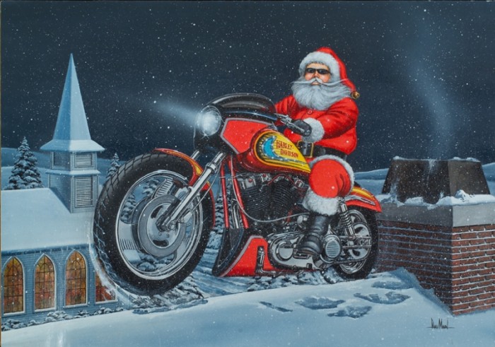 biker santa