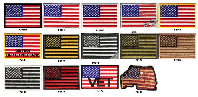 3 inch US flag Patches