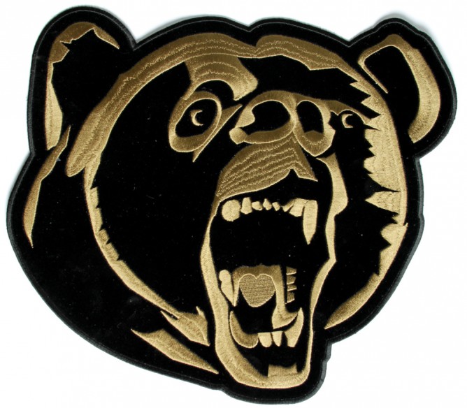 Embroidered Grizzly Bear Patch
