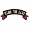 Ride To Live Rebel Flag Rocker Patch