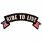 Ride To Live US Flag Rocker Patch