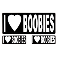 I Love Boobies Sticker