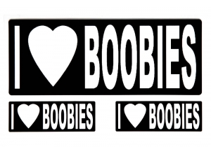 I Love Boobies Sticker