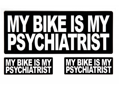 My Bike Is My Psychiatrist Sticker