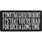 It's Not That Life Is Too Short Patch